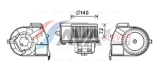 Вентилятор салону AVA QUALITY COOLING RT8617 - zapix