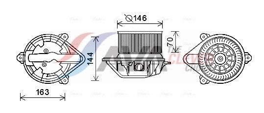 Вентилятор салону AVA QUALITY COOLING RT8577 - zapix