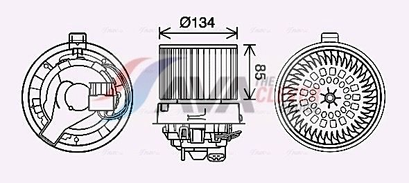 Вентилятор салону AVA QUALITY COOLING RT8635 - zapix