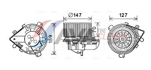 Вентилятор салону AVA QUALITY COOLING PE8393 - zapix