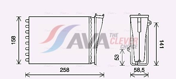 Радіатор пічки AVA QUALITY COOLING PE6413 - zapix
