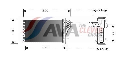Радіатор пічки AVA QUALITY COOLING PE6199 - zapix