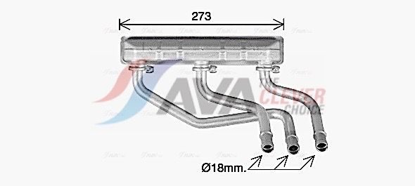 Радіатор пічки AVA QUALITY COOLING BW6599 - zapix