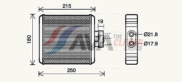 Радіатор пічки AVA QUALITY COOLING VN6196 - zapix