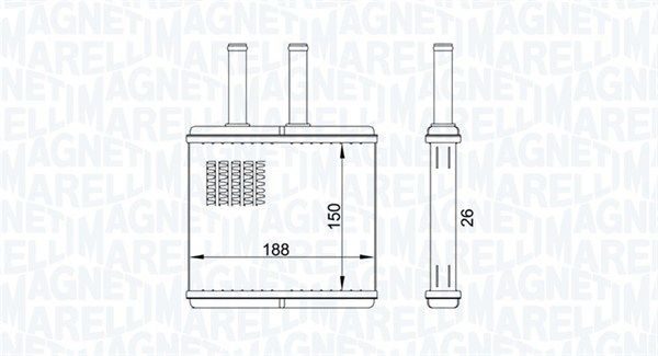 Радіатор пічки MAGNETI MARELLI 350218437000 - zapix
