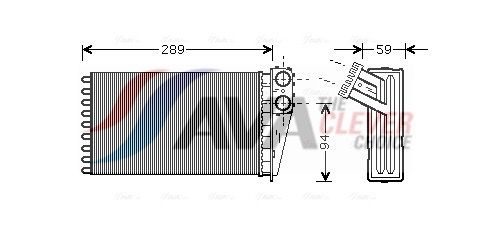 Радіатор пічки AVA QUALITY COOLING PEA6227 - zapix