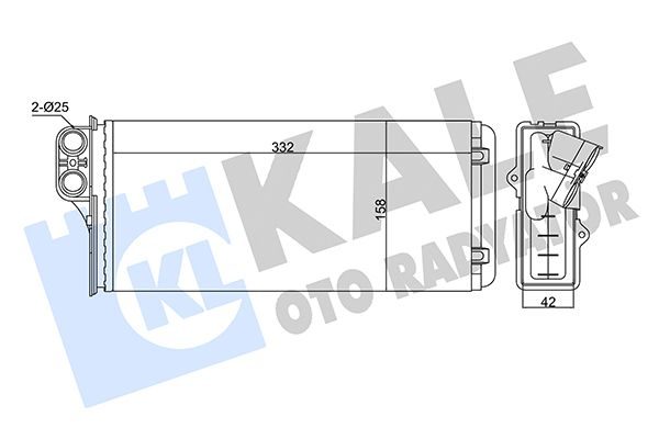 Радіатор пічки KALE OTO RADYATÖR 346410 - zapix