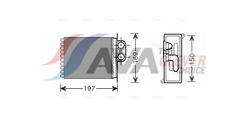 Радіатор пічки AVA QUALITY COOLING MSA6400 - zapix