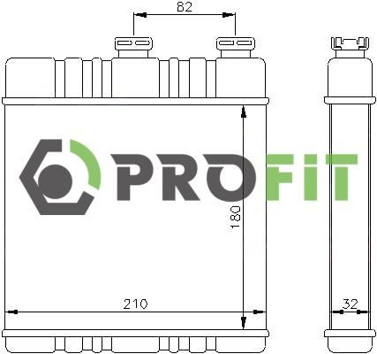 Радіатор пічки PROFIT 17600382 - zapix