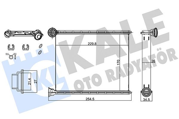 Радіатор пічки KALE OTO RADYATÖR 347120 - zapix