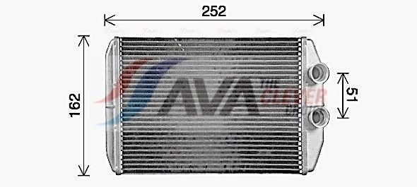 Радіатор пічки AVA QUALITY COOLING RT6661 - zapix