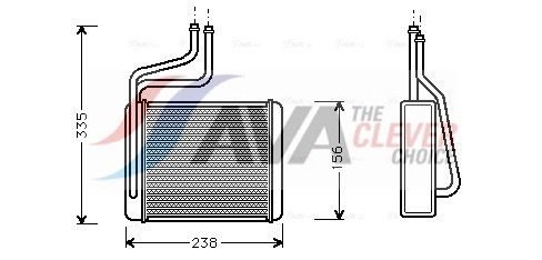 Радіатор пічки AVA QUALITY COOLING FD6286 - zapix
