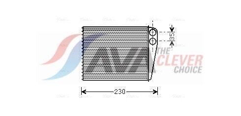 Радіатор пічки AVA QUALITY COOLING MSA6465 - zapix