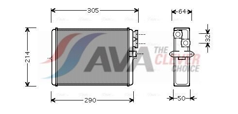 Радіатор пічки AVA QUALITY COOLING VOA6110 - zapix