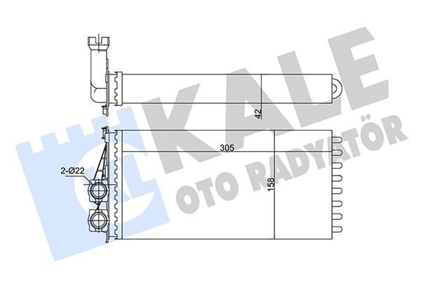 Радіатор пічки KALE OTO RADYATÖR 346485 - zapix
