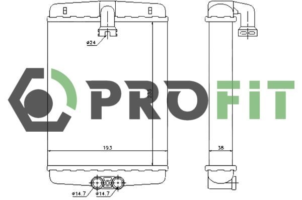 Радіатор пічки PROFIT 17600300 - zapix