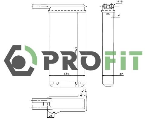 Радіатор пічки PROFIT 17600431 - zapix