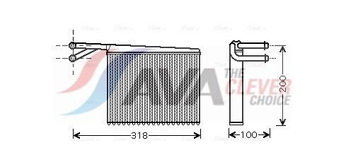 Радіатор пічки AVA QUALITY COOLING MSA6372 - zapix