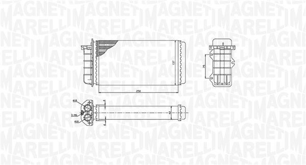 Радіатор пічки MAGNETI MARELLI 350218441000 - zapix