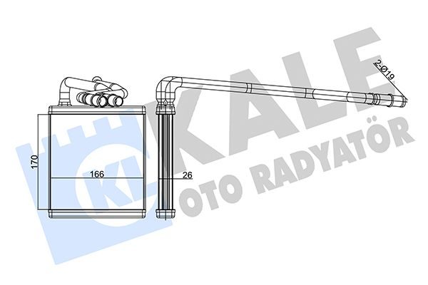 Радіатор пічки KALE OTO RADYATÖR 346545 - zapix