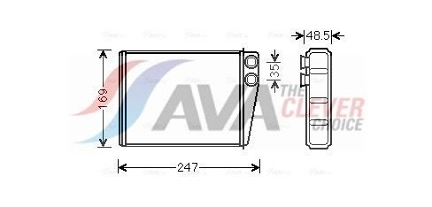 Радіатор пічки AVA QUALITY COOLING MSA6673 - zapix