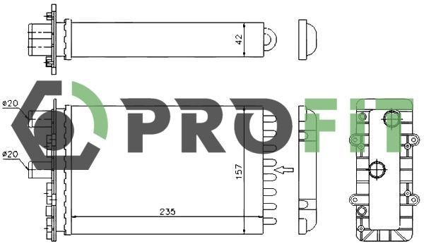 Радіатор пічки PROFIT 17600005 - zapix