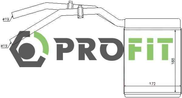 Радіатор пічки PROFIT 17600097 - zapix