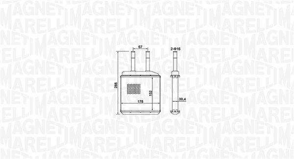Радіатор пічки MAGNETI MARELLI 350218420000 - zapix