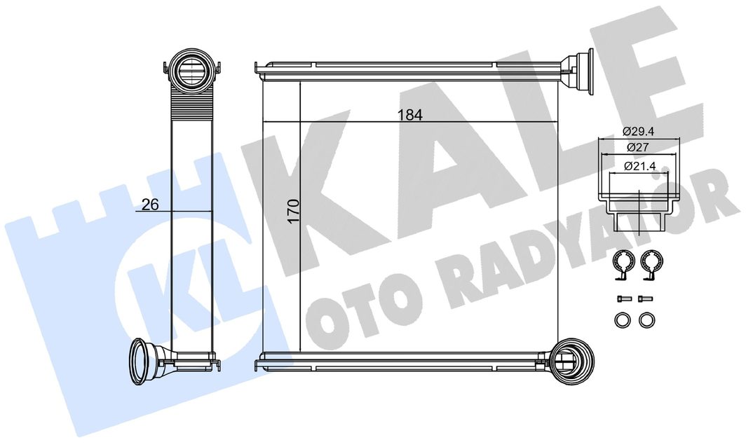 Радіатор пічки KALE OTO RADYATÖR 346265 - zapix