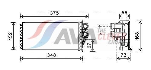 Радіатор пічки AVA QUALITY COOLING PEA6359 - zapix