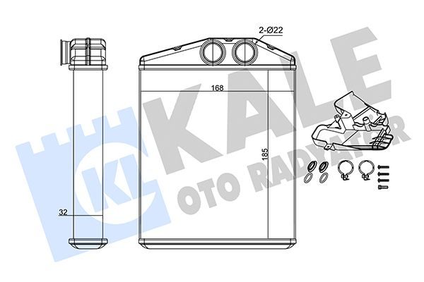Радиатор печки KALE OTO RADYATÖR 346385