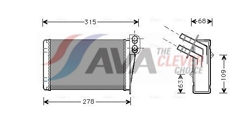 Радіатор пічки AVA QUALITY COOLING RT6228 - zapix