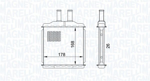 Радіатор пічки MAGNETI MARELLI 350218432000 - zapix