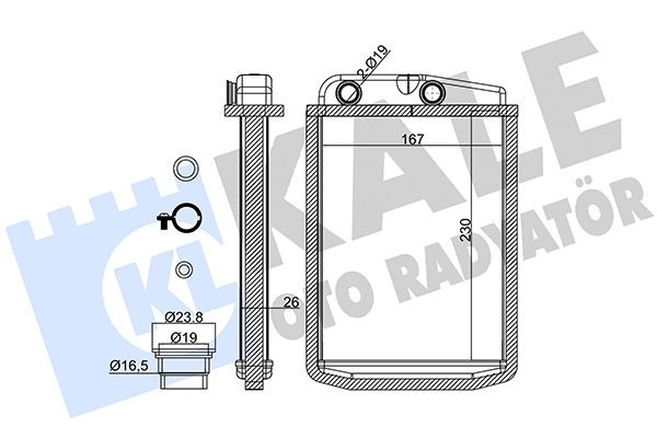 Радиатор печки KALE OTO RADYATÖR 346845