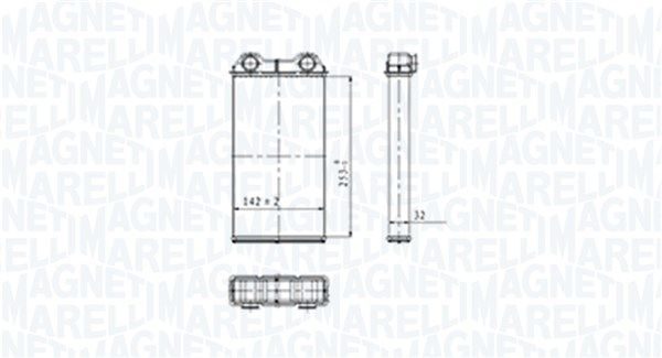 Радіатор пічки MAGNETI MARELLI 350218439000 - zapix