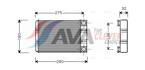Радіатор пічки AVA QUALITY COOLING MSA6312 - zapix