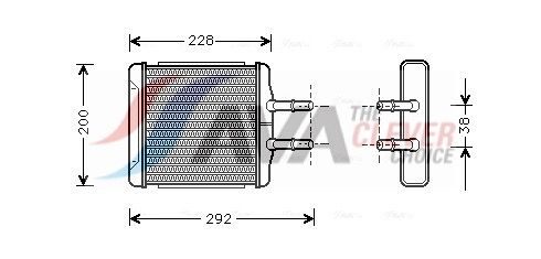 Радиатор печки AVA QUALITY COOLING DWA6027