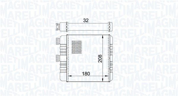 Радіатор пічки MAGNETI MARELLI 350218418000 - zapix