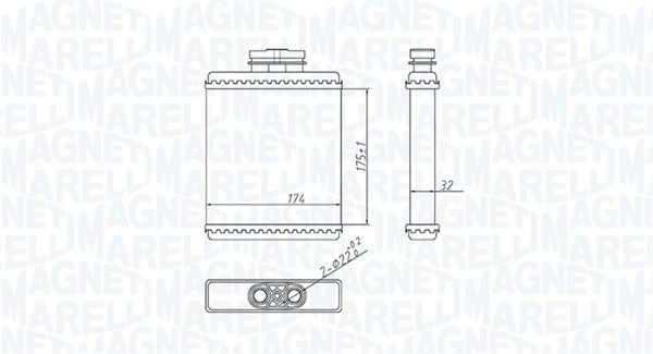 Радіатор пічки MAGNETI MARELLI 350218412000 - zapix