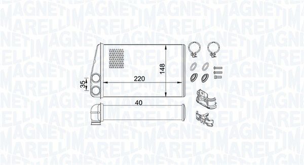 Радіатор пічки MAGNETI MARELLI 350218438000 - zapix