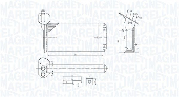 Радіатор пічки MAGNETI MARELLI 350218410000 - zapix