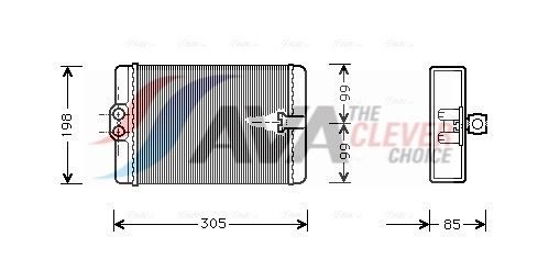 Радіатор пічки AVA QUALITY COOLING MSA6250 - zapix