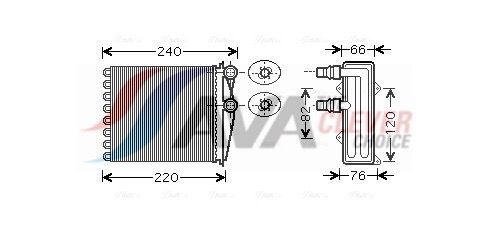 Радіатор пічки AVA QUALITY COOLING RT6380 - zapix