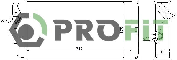 Радіатор пічки PROFIT 17600310 - zapix