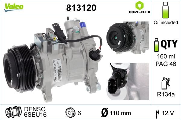 Компресор кондиціонера VALEO 813120 - zapix