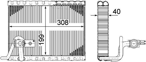 Випарник кондиціонера MAHLE AE124000P - zapix