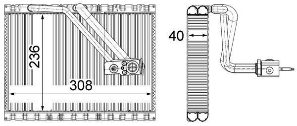Випарник кондиціонера MAHLE AE127000P - zapix