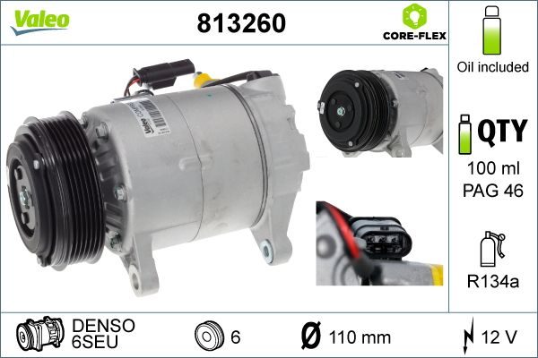 Компресор кондиціонера VALEO 813260 - zapix