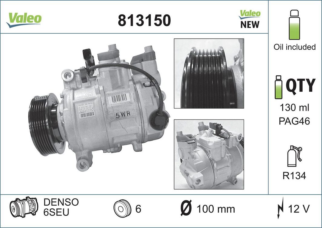 Компресор кондиціонера VALEO 813150 - zapix