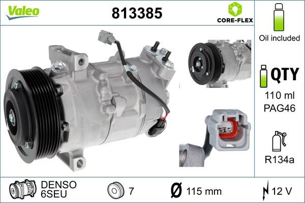 Компресор кондиціонера VALEO 813385 - zapix